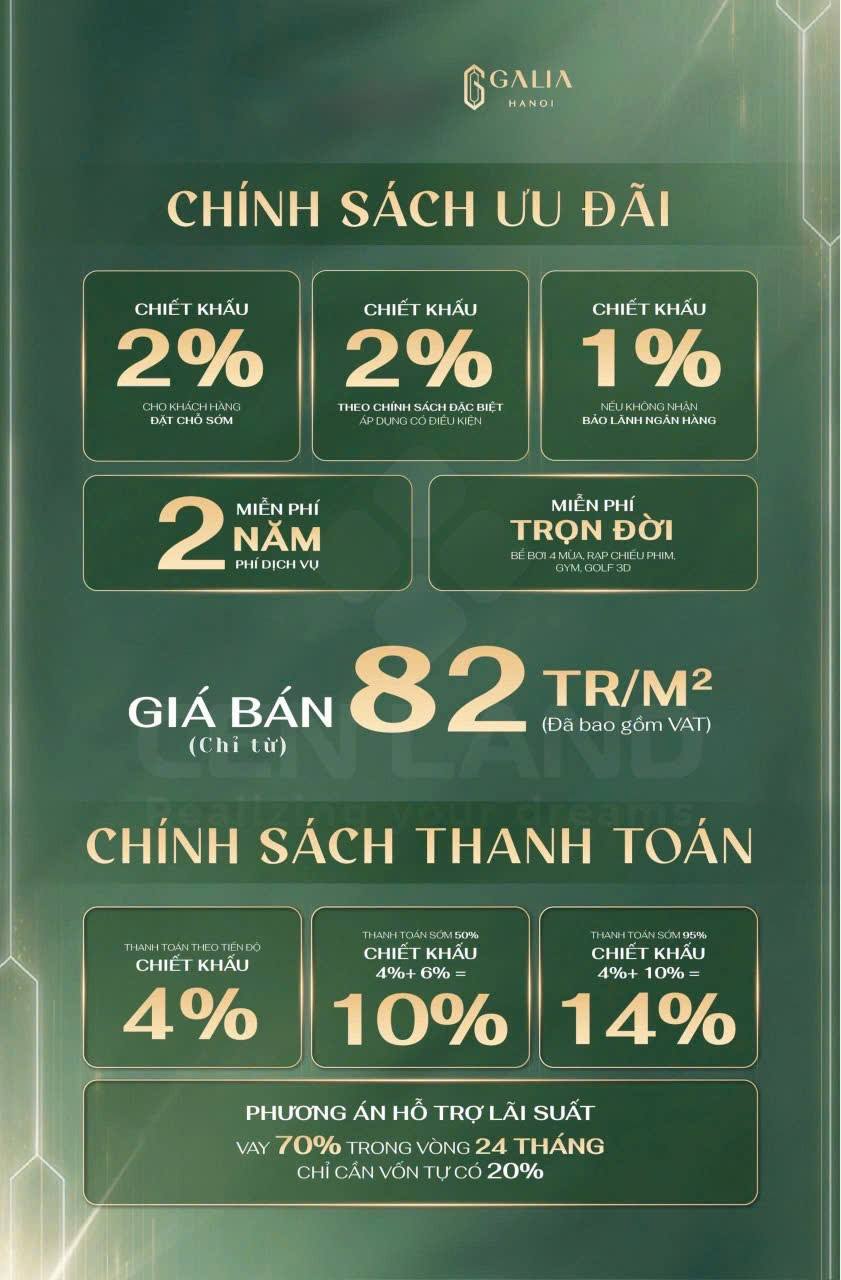 Chính Sách ưu đãi Galia Hoàng Mai