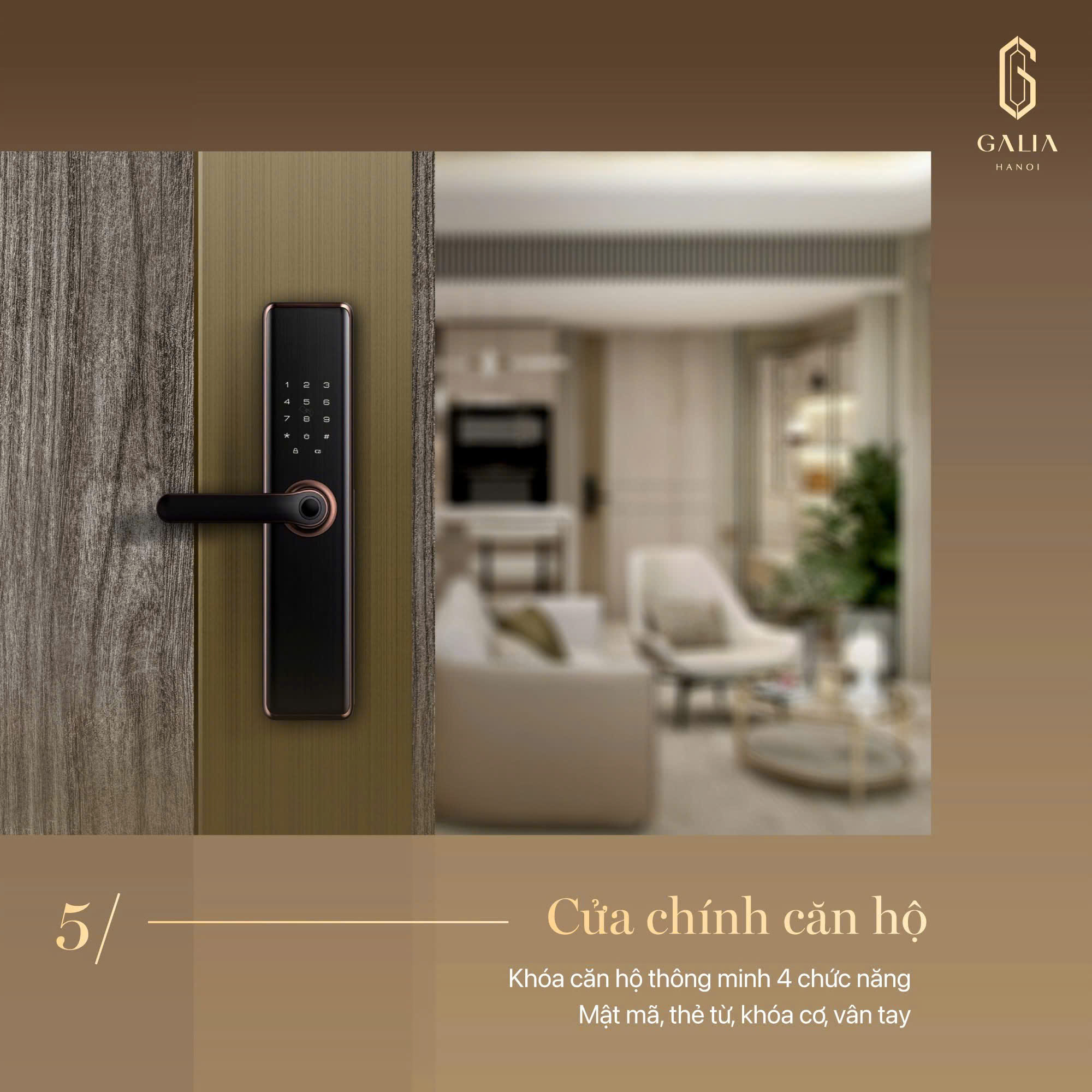 Khóa Thông Minh 4 Chức Năng Tại Cửa Chính Căn Hộ
